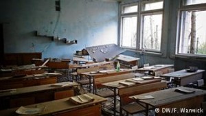 Πόλη-φάντασμα: εγκαταλελειμμένο σχολείο στον οικισμό Πρίπιατ, κοντά στον αντιδραστήρα του Τσερνομπίλ