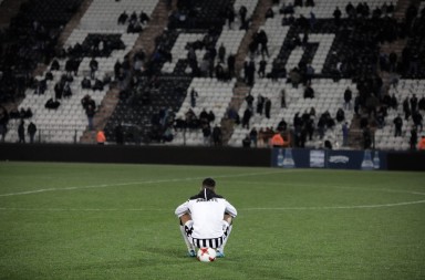 Super league Greece football match between PAOK - AEK at Toumpa stadium in Thessaloniki, Greece on March 11, 2018. / Αγώνας ποδοσφαίρου ΠΑΟΚ - ΑΕΚ για την 25η αγωνιστική της Super League στο γήπεδο της Τούμπας, Θεσσαλονίκη, 11 Μαρτίου 2018.