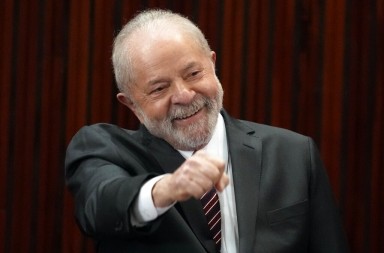 FILE - Brazilian President-elect Luiz Inacio Lula da Silva smiles during his election certification ceremony at the Supreme Electoral Court in Brasilia, Brazil, Monday, Dec. 12, 2022. Lula will be sworn on Jan. 1, 2023 in the capital of Brasilia and assume office for the third time. (AP Photo/Eraldo Peres, File)